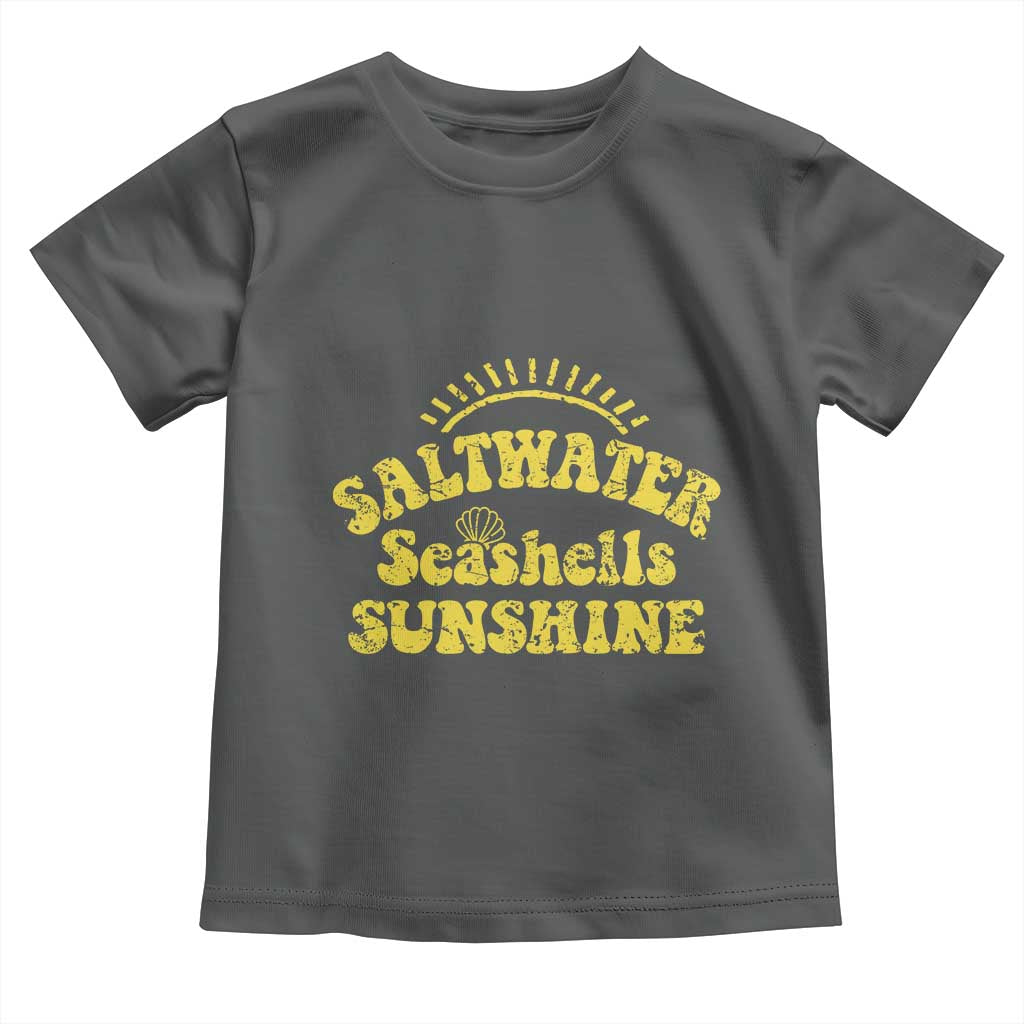 Saltwater Seashells Sunshine Toddler T Shirt Beach Summer Vacation Vintage 70's Retro - Wonder Print Shop