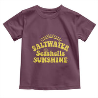 Saltwater Seashells Sunshine Toddler T Shirt Beach Summer Vacation Vintage 70's Retro - Wonder Print Shop