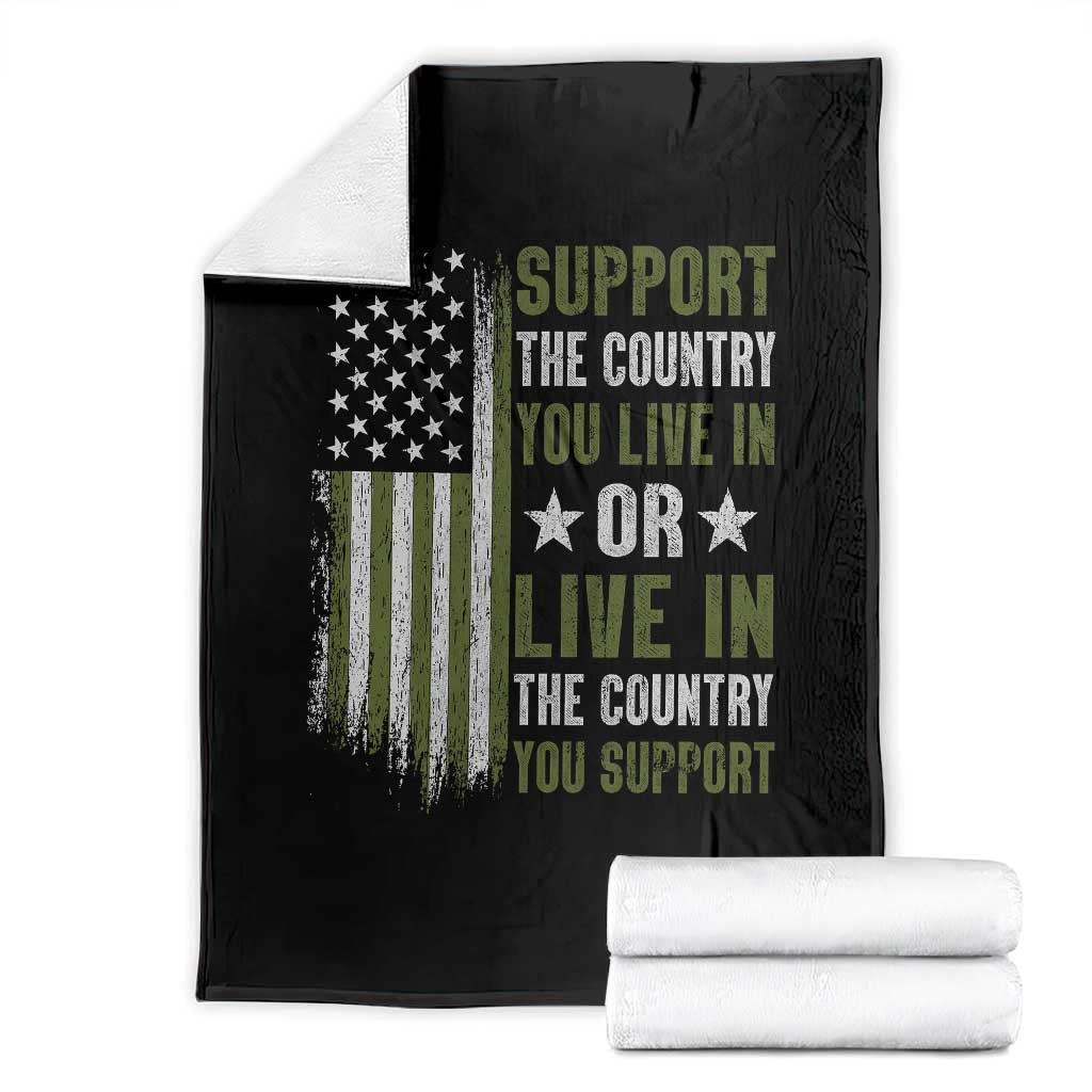 Social Justice Throw Blanket Support The Country You Live In American Flag - Wonder Print Shop