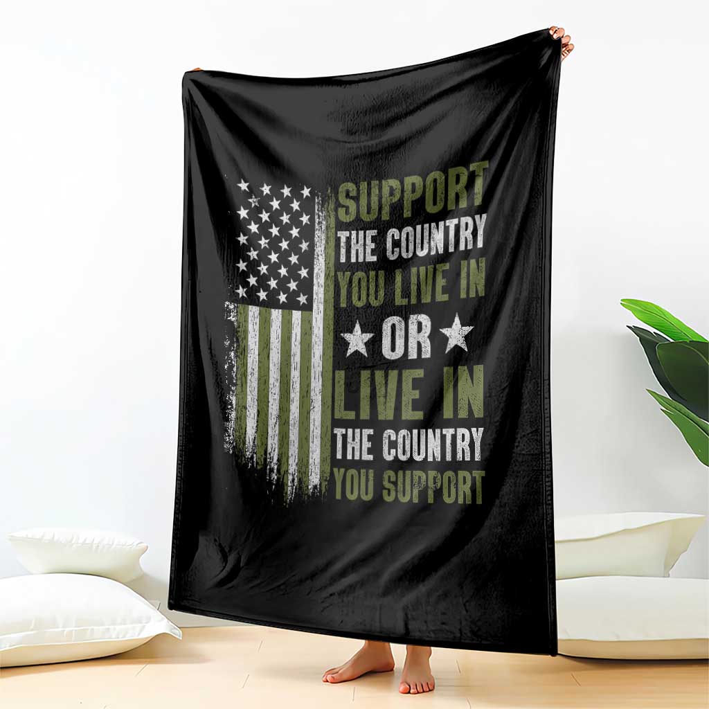 Social Justice Throw Blanket Support The Country You Live In American Flag - Wonder Print Shop