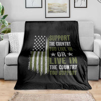 Social Justice Throw Blanket Support The Country You Live In American Flag - Wonder Print Shop