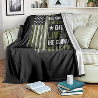 Social Justice Throw Blanket Support The Country You Live In American Flag - Wonder Print Shop