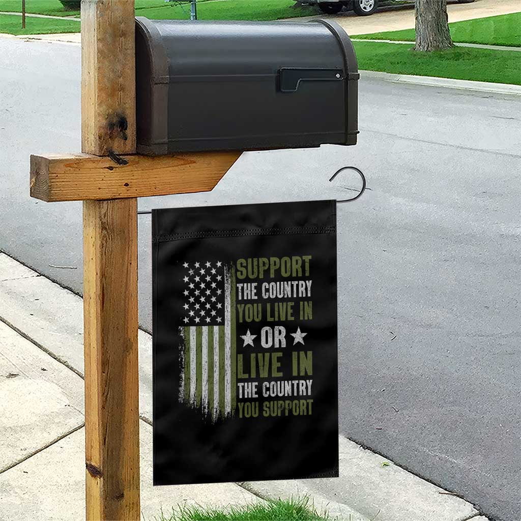 Social Justice Garden Flag Support The Country You Live In American Flag - Wonder Print Shop
