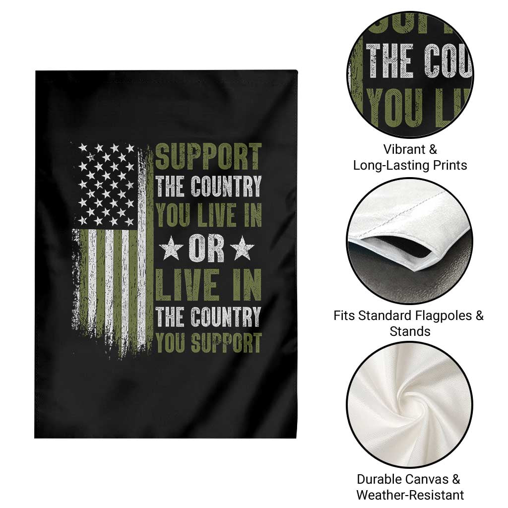 Social Justice Garden Flag Support The Country You Live In American Flag - Wonder Print Shop
