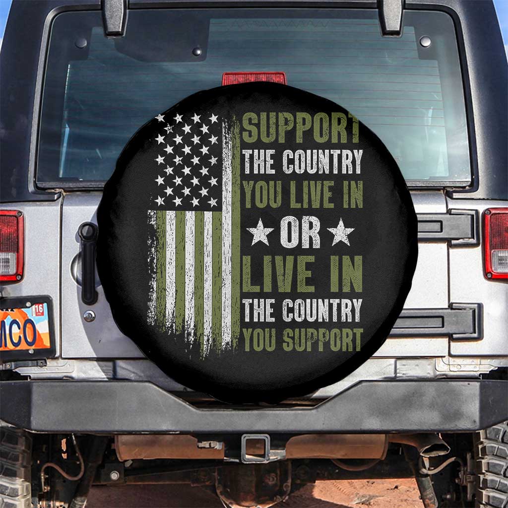 Social Justice Spare Tire Cover Support The Country You Live In American Flag - Wonder Print Shop