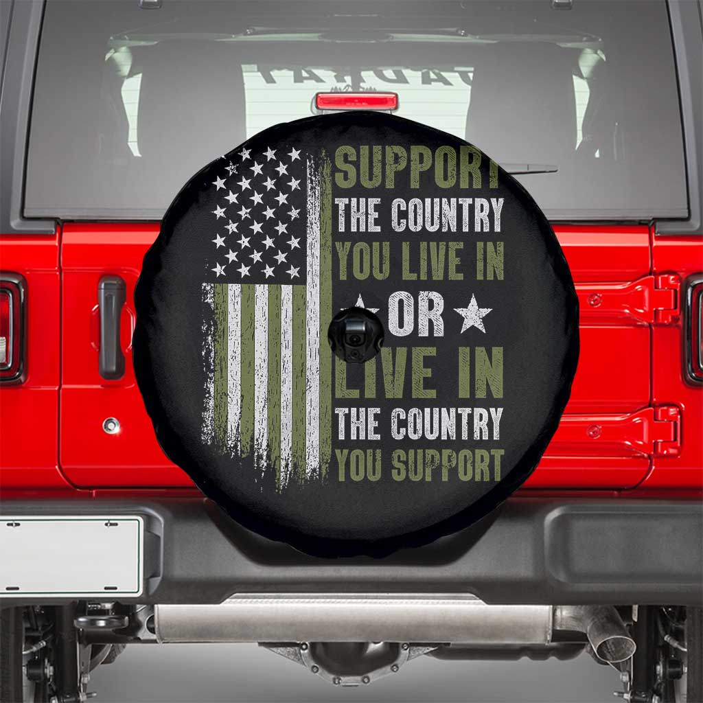Social Justice Spare Tire Cover Support The Country You Live In American Flag - Wonder Print Shop