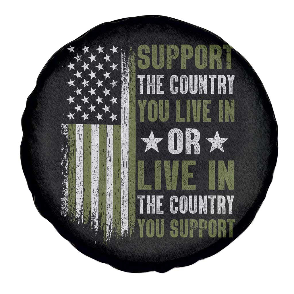Social Justice Spare Tire Cover Support The Country You Live In American Flag - Wonder Print Shop