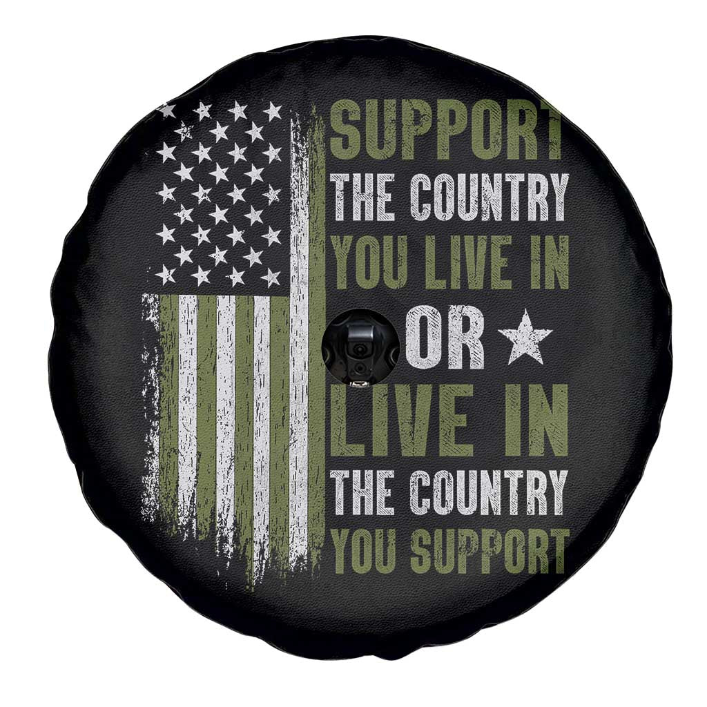 Social Justice Spare Tire Cover Support The Country You Live In American Flag - Wonder Print Shop