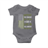 Social Justice Baby Onesie Support The Country You Live In American Flag - Wonder Print Shop