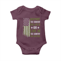 Social Justice Baby Onesie Support The Country You Live In American Flag - Wonder Print Shop