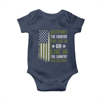 Social Justice Baby Onesie Support The Country You Live In American Flag - Wonder Print Shop