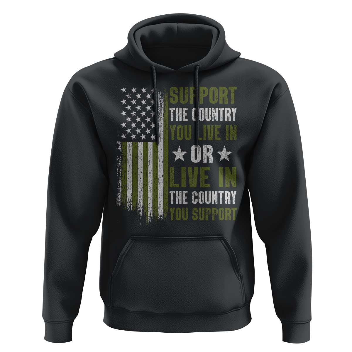 Social Justice Hoodie Support The Country You Live In American Flag - Wonder Print Shop