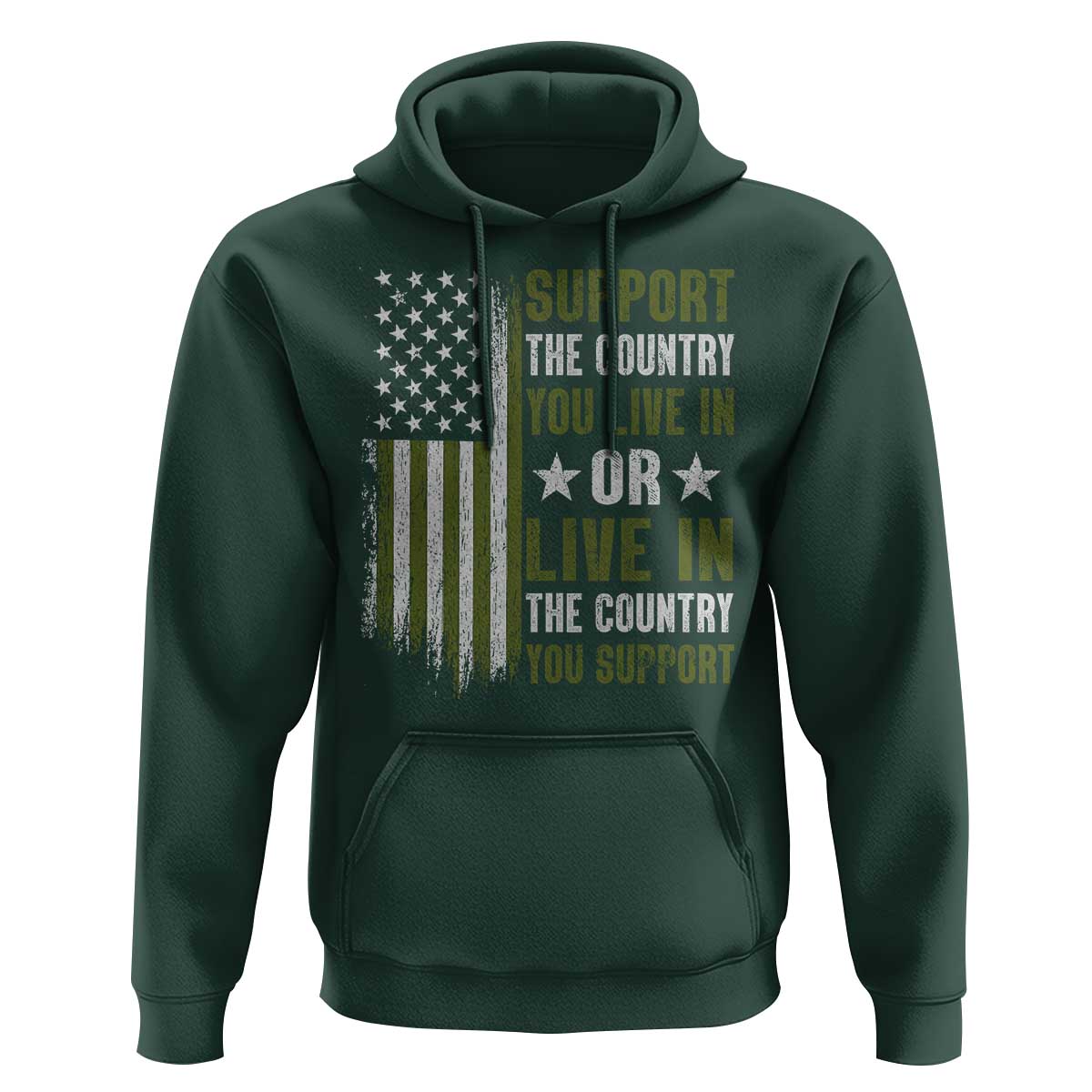Social Justice Hoodie Support The Country You Live In American Flag - Wonder Print Shop