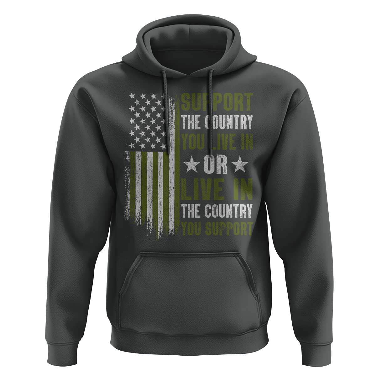 Social Justice Hoodie Support The Country You Live In American Flag - Wonder Print Shop