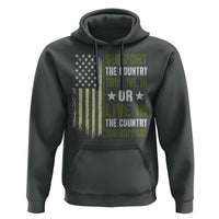 Social Justice Hoodie Support The Country You Live In American Flag - Wonder Print Shop