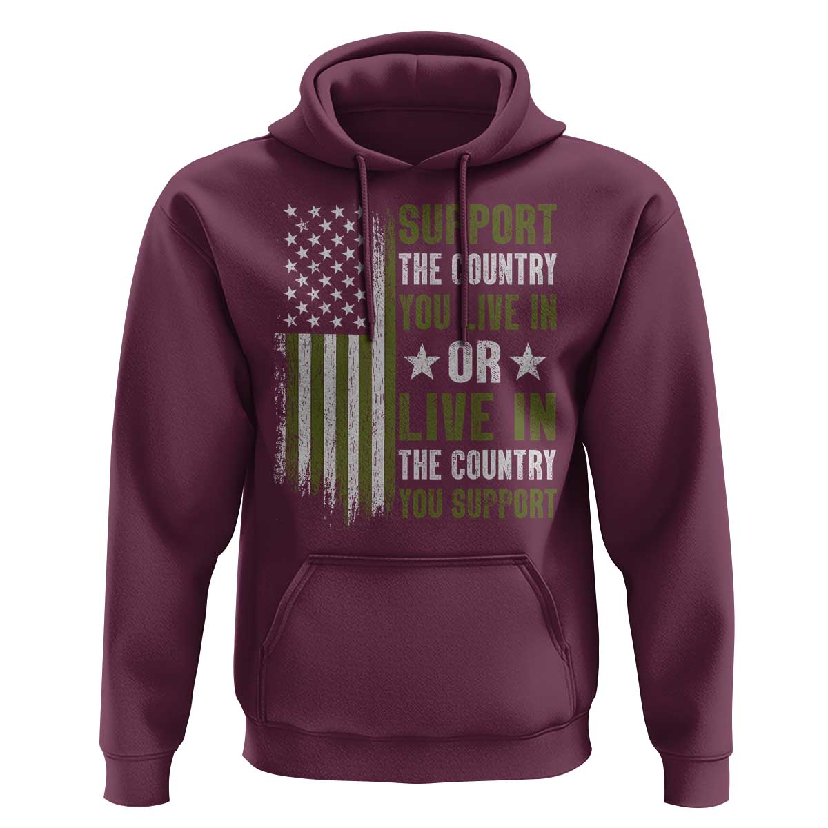 Social Justice Hoodie Support The Country You Live In American Flag - Wonder Print Shop