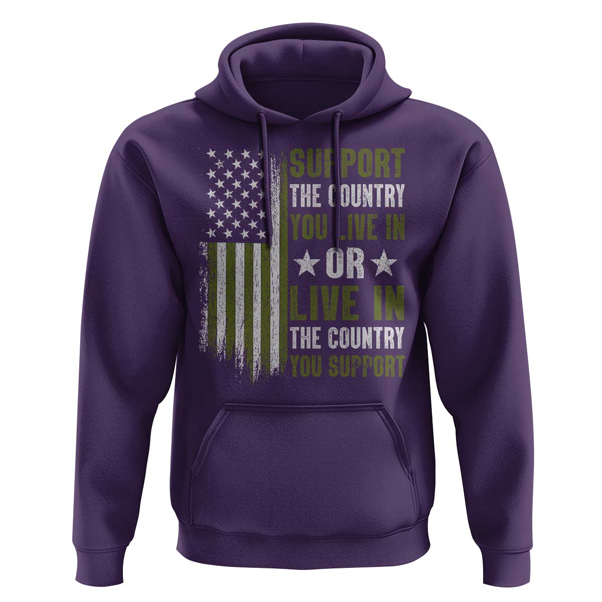 Social Justice Hoodie Support The Country You Live In American Flag - Wonder Print Shop