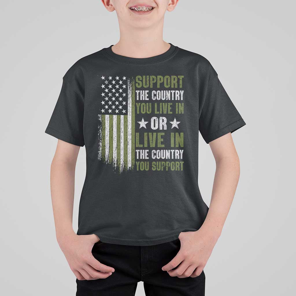 Social Justice T Shirt For Kid Support The Country You Live In American Flag - Wonder Print Shop