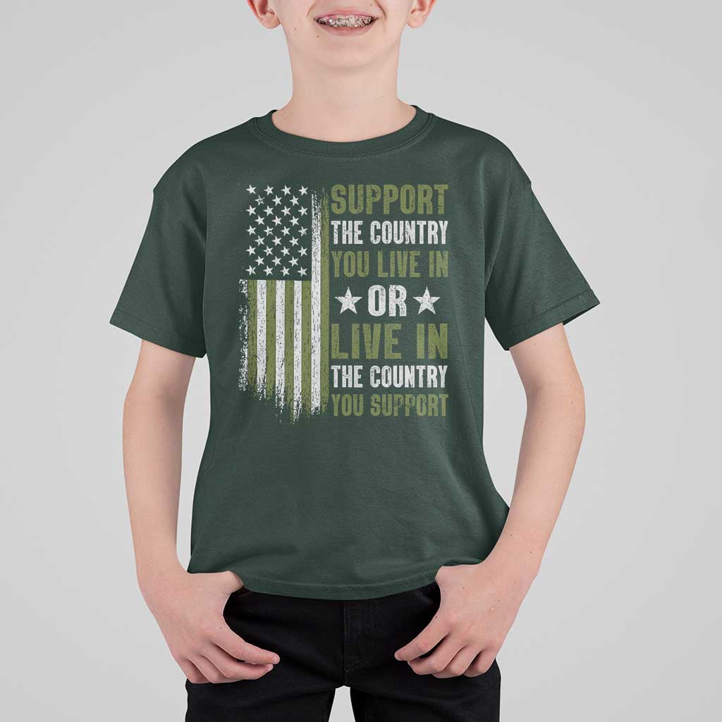 Social Justice T Shirt For Kid Support The Country You Live In American Flag - Wonder Print Shop