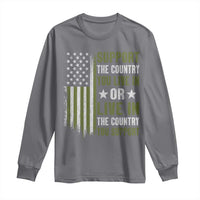Social Justice Long Sleeve Shirt Support The Country You Live In American Flag - Wonder Print Shop