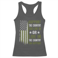 Social Justice Racerback Tank Top Support The Country You Live In American Flag - Wonder Print Shop