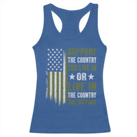 Social Justice Racerback Tank Top Support The Country You Live In American Flag - Wonder Print Shop