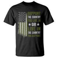 Social Justice T Shirt Support The Country You Live In American Flag - Wonder Print Shop