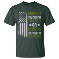 Social Justice T Shirt Support The Country You Live In American Flag - Wonder Print Shop