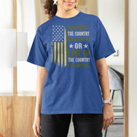 Social Justice T Shirt For Women Support The Country You Live In American Flag - Wonder Print Shop