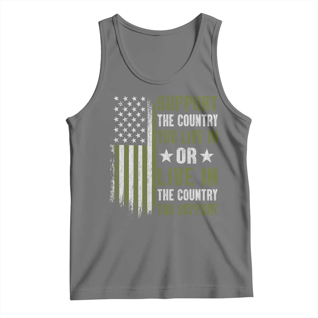 Social Justice Tank Top Support The Country You Live In American Flag - Wonder Print Shop