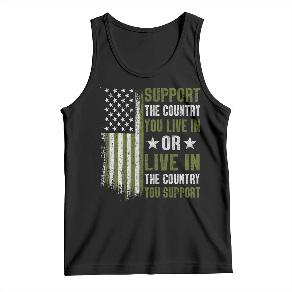 Social Justice Tank Top Support The Country You Live In American Flag - Wonder Print Shop