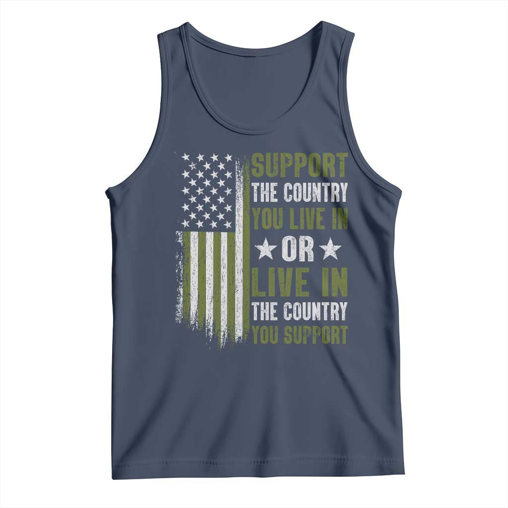 Social Justice Tank Top Support The Country You Live In American Flag - Wonder Print Shop