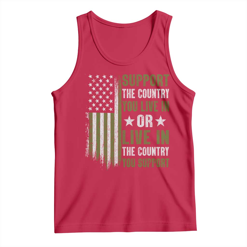 Social Justice Tank Top Support The Country You Live In American Flag - Wonder Print Shop