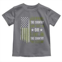Social Justice Toddler T Shirt Support The Country You Live In American Flag - Wonder Print Shop