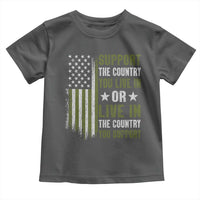 Social Justice Toddler T Shirt Support The Country You Live In American Flag - Wonder Print Shop