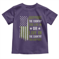 Social Justice Toddler T Shirt Support The Country You Live In American Flag - Wonder Print Shop