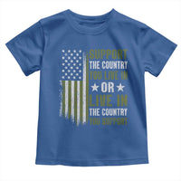 Social Justice Toddler T Shirt Support The Country You Live In American Flag - Wonder Print Shop