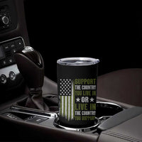 Social Justice Tumbler Cup Support The Country You Live In American Flag - Wonder Print Shop