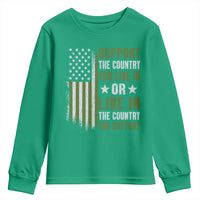 Social Justice Youth Sweatshirt Support The Country You Live In American Flag - Wonder Print Shop