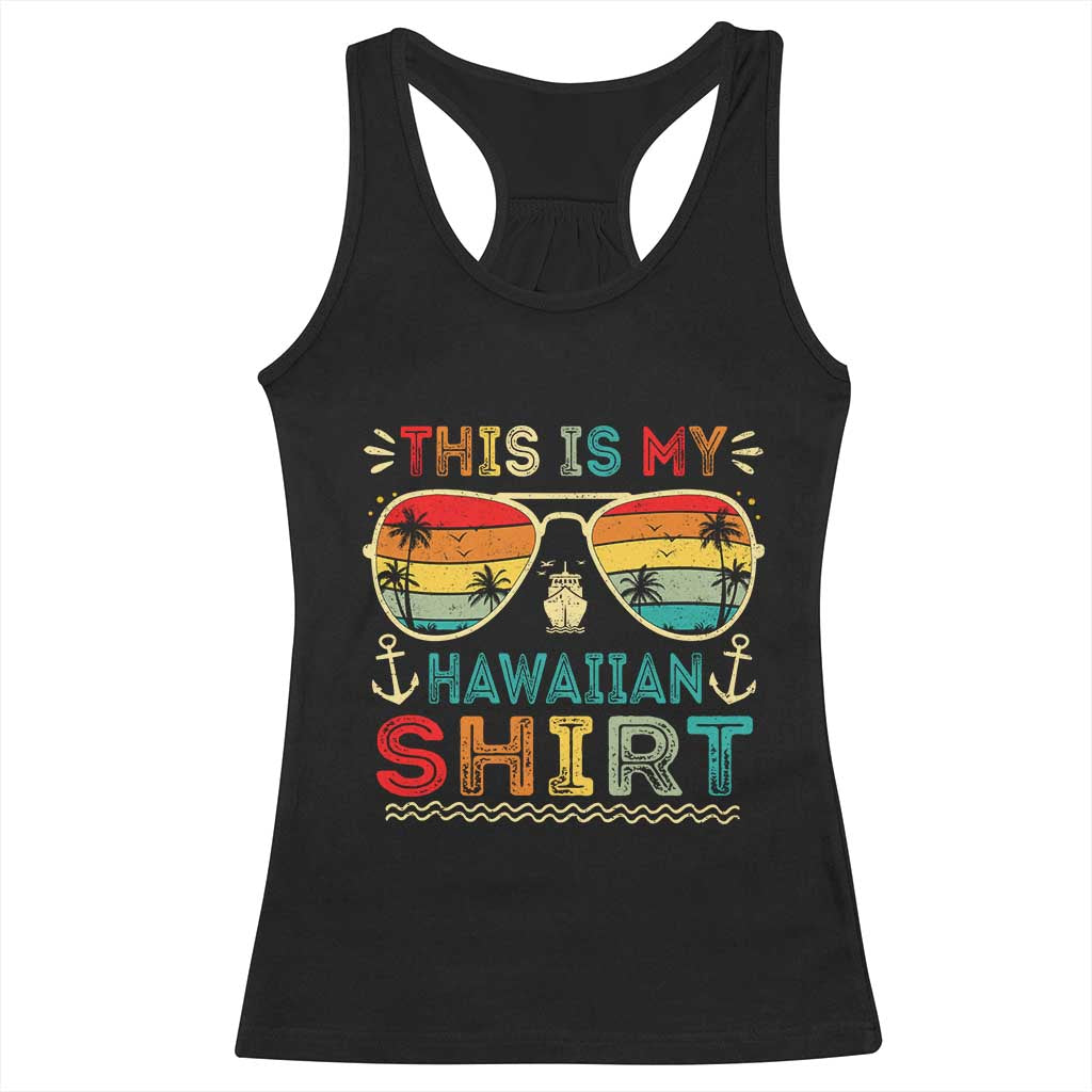 This Is My Hawaiian Racerback Tank Top Tropical Luau Costume Party Hawaii - Wonder Print Shop