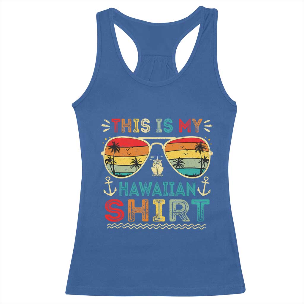 This Is My Hawaiian Racerback Tank Top Tropical Luau Costume Party Hawaii - Wonder Print Shop