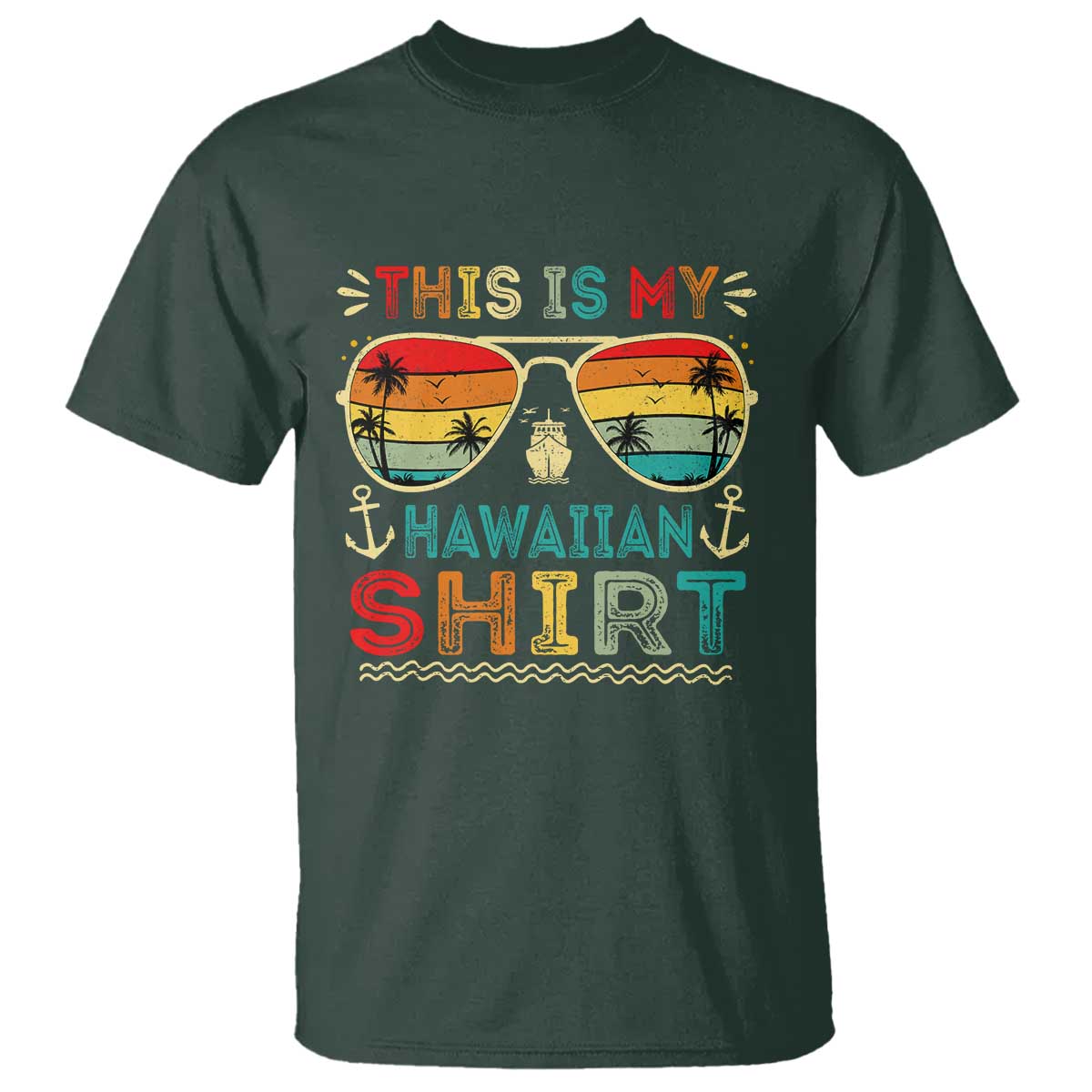 This Is My Hawaiian T Shirt Tropical Luau Costume Party Hawaii - Wonder Print Shop