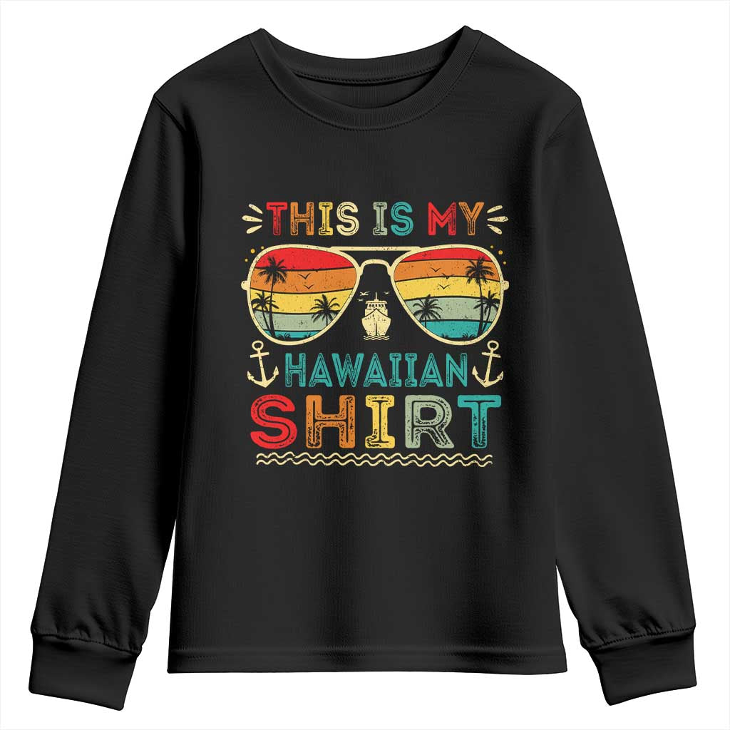 This Is My Hawaiian Youth Sweatshirt Tropical Luau Costume Party Hawaii - Wonder Print Shop