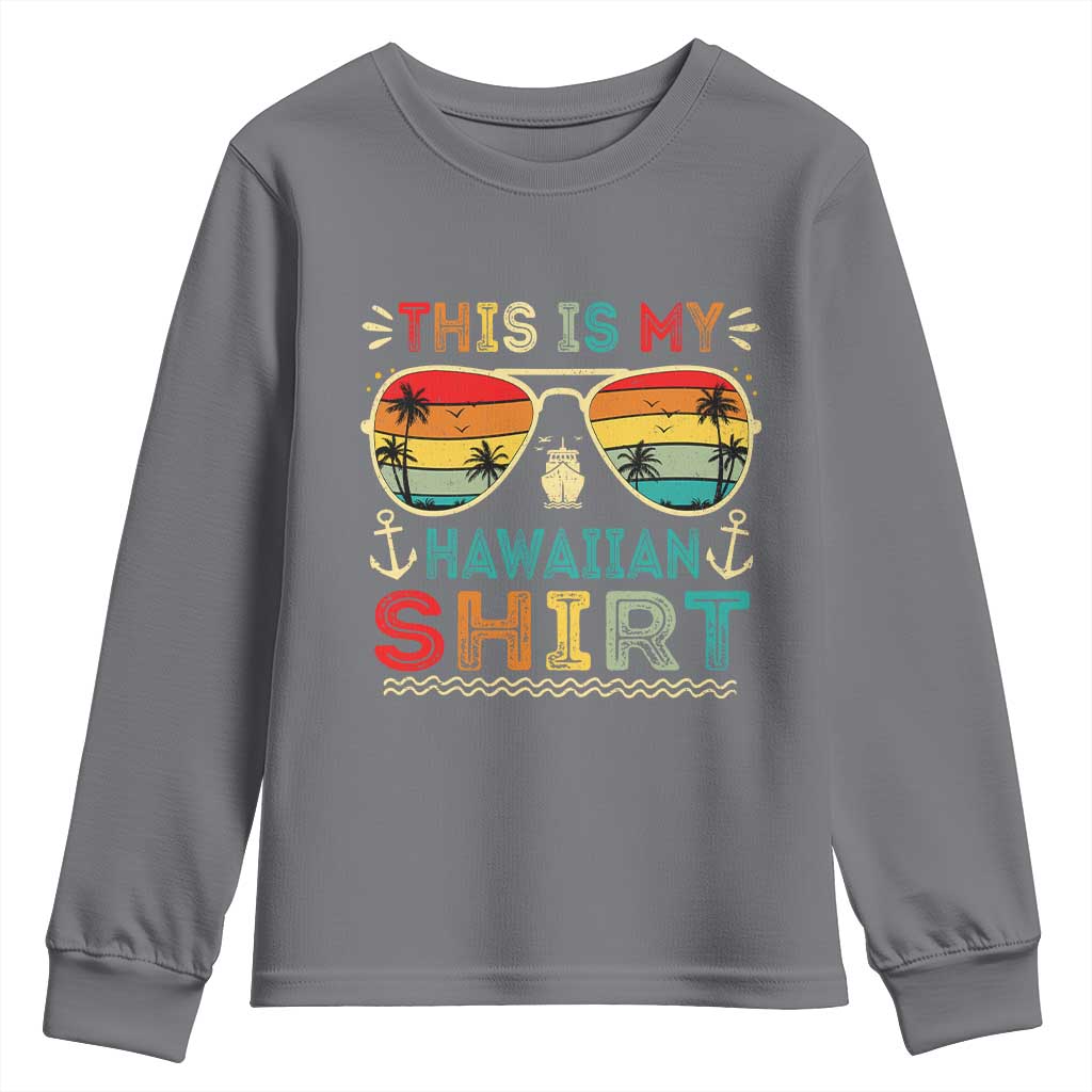 This Is My Hawaiian Youth Sweatshirt Tropical Luau Costume Party Hawaii - Wonder Print Shop