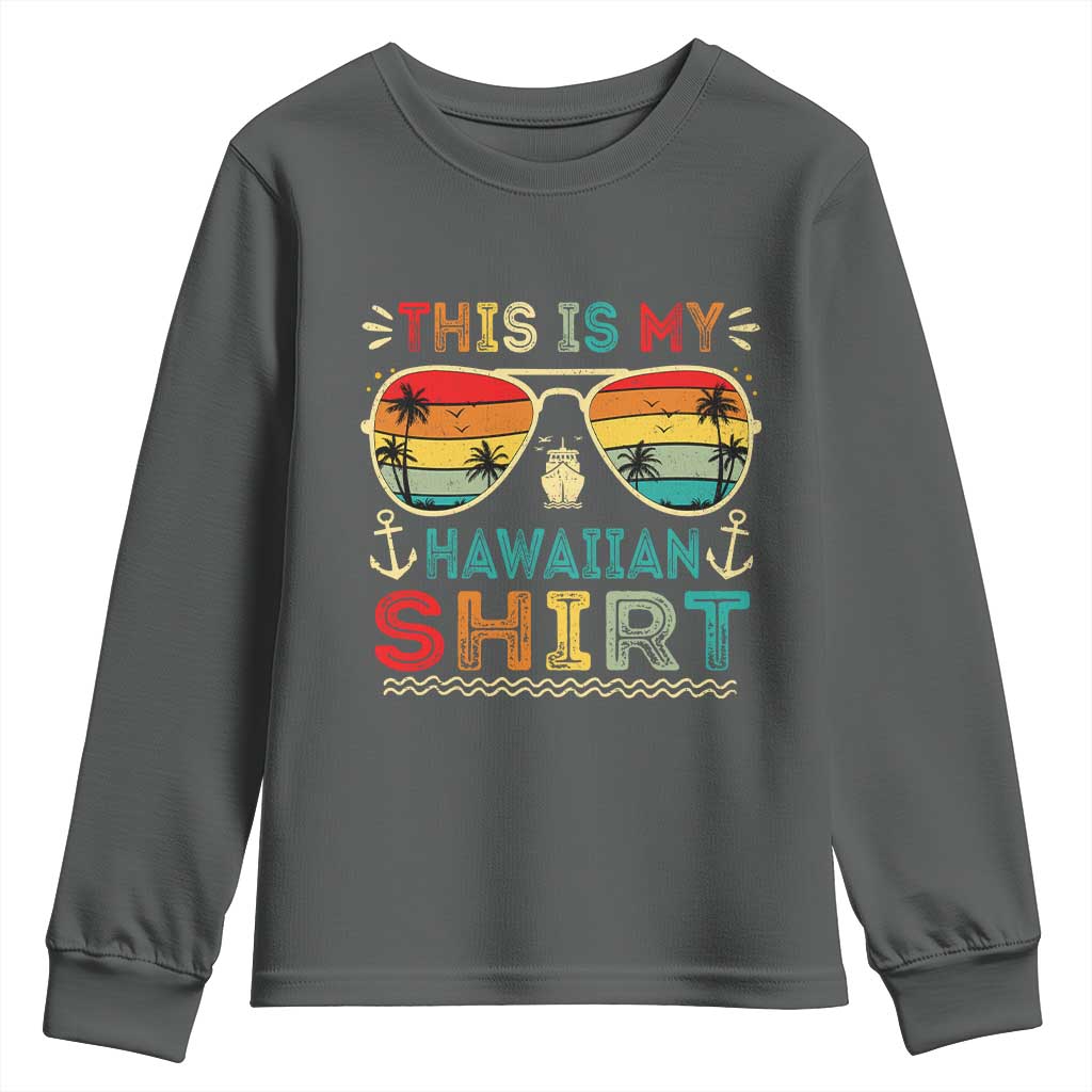 This Is My Hawaiian Youth Sweatshirt Tropical Luau Costume Party Hawaii - Wonder Print Shop