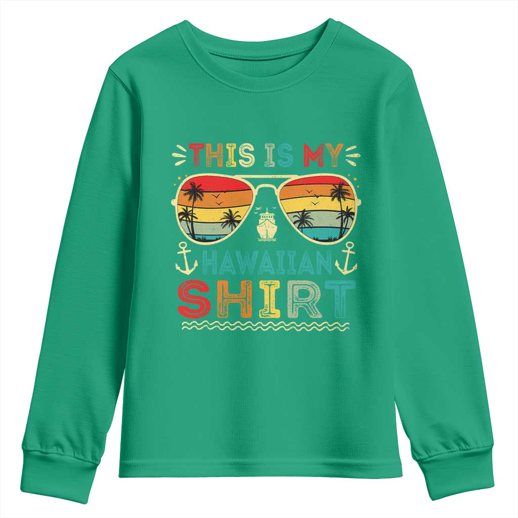 This Is My Hawaiian Youth Sweatshirt Tropical Luau Costume Party Hawaii - Wonder Print Shop