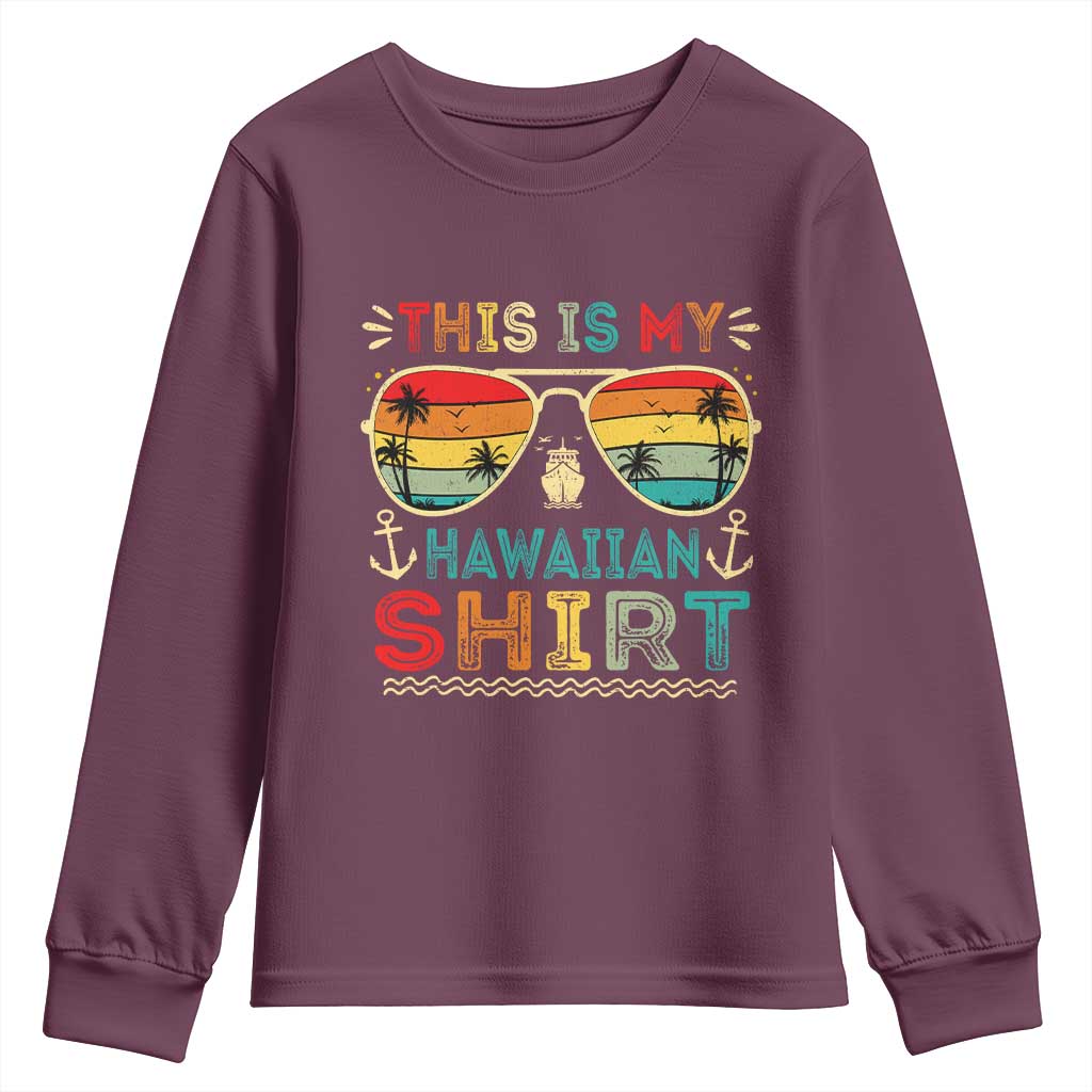 This Is My Hawaiian Youth Sweatshirt Tropical Luau Costume Party Hawaii - Wonder Print Shop