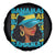 Bahamian Girl Spare Tire Cover Melanin Afro Messy Bun Black Woman Bahamas Flag - Wonder Print Shop