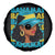 Bahamian Girl Spare Tire Cover Melanin Afro Messy Bun Black Woman Bahamas Flag - Wonder Print Shop