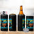 Bahamian Girl 4 in 1 Can Cooler Tumbler Melanin Afro Messy Bun Black Woman Bahamas Flag - Wonder Print Shop